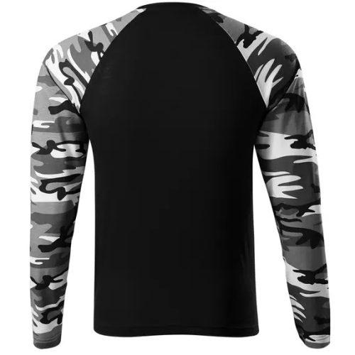 Sötétben világító KOPONYÁS hosszú ujjú camouflage póló