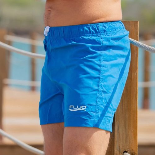  FLUO férfi fürdőnadrág  - strandkorlát kék színű